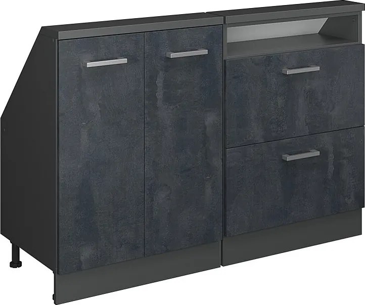 Zestaw szafek na dach skośny czarny beton/antracyt 120x46x81.6 rion