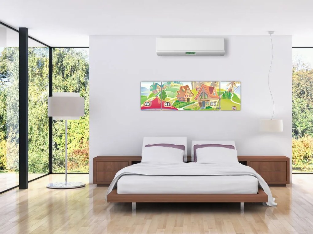 Obraz - Kolorowe miasteczko (170x50 cm)