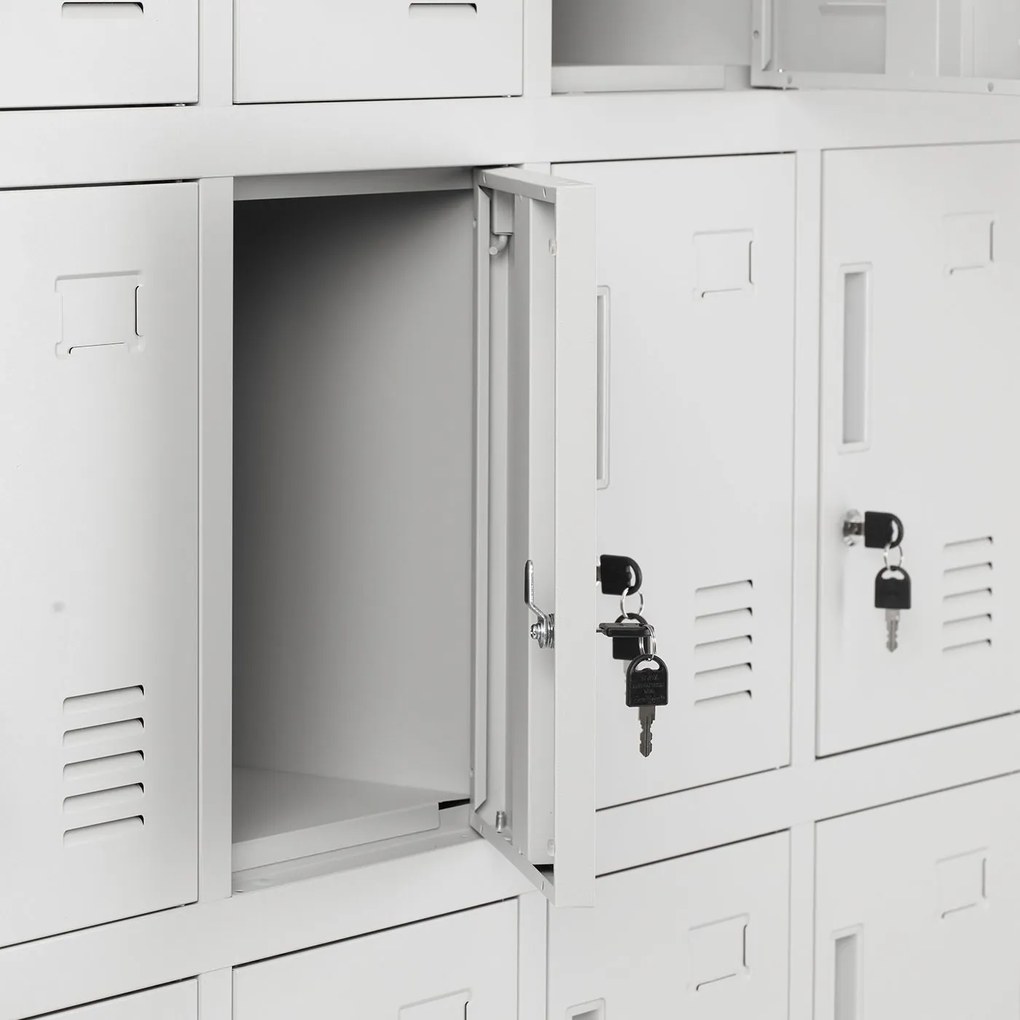 Szafa BHP 20-skrytkowa 136x45x172 cm Robert szara