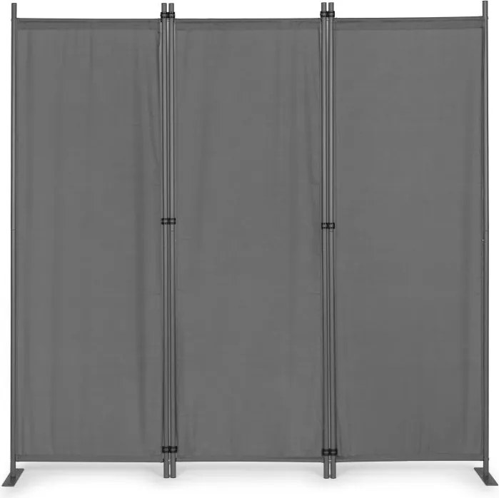 Parawan ogrodowy składany AW-022, 167x164 cm, 3-panelowy, kolor szary
