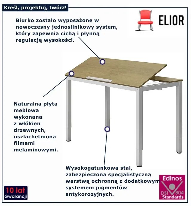Elektryczne biurko kreślarskie K1-H43