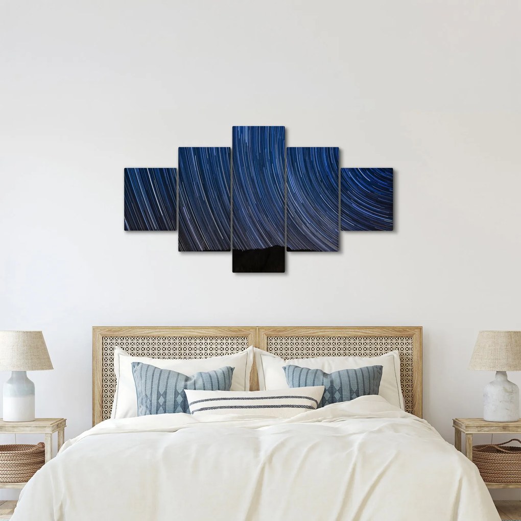 Obraz nocnych gwiazd i nieba (125x70 cm)