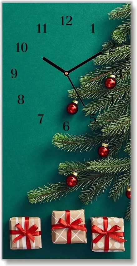 Zegar ścienny Prezenty Choinka Święta Zima