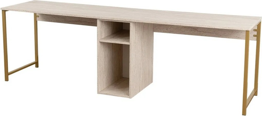 Biurko Twin Travertine and Gold