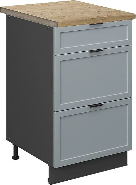 Szafka dolna do kuchni jasnoniebiesko-szary 50x60x82 fame-line