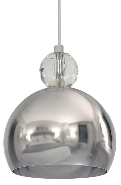 Lampa Wisząca Srebrna Kula Pojedyncza TOLEDO 1xE27