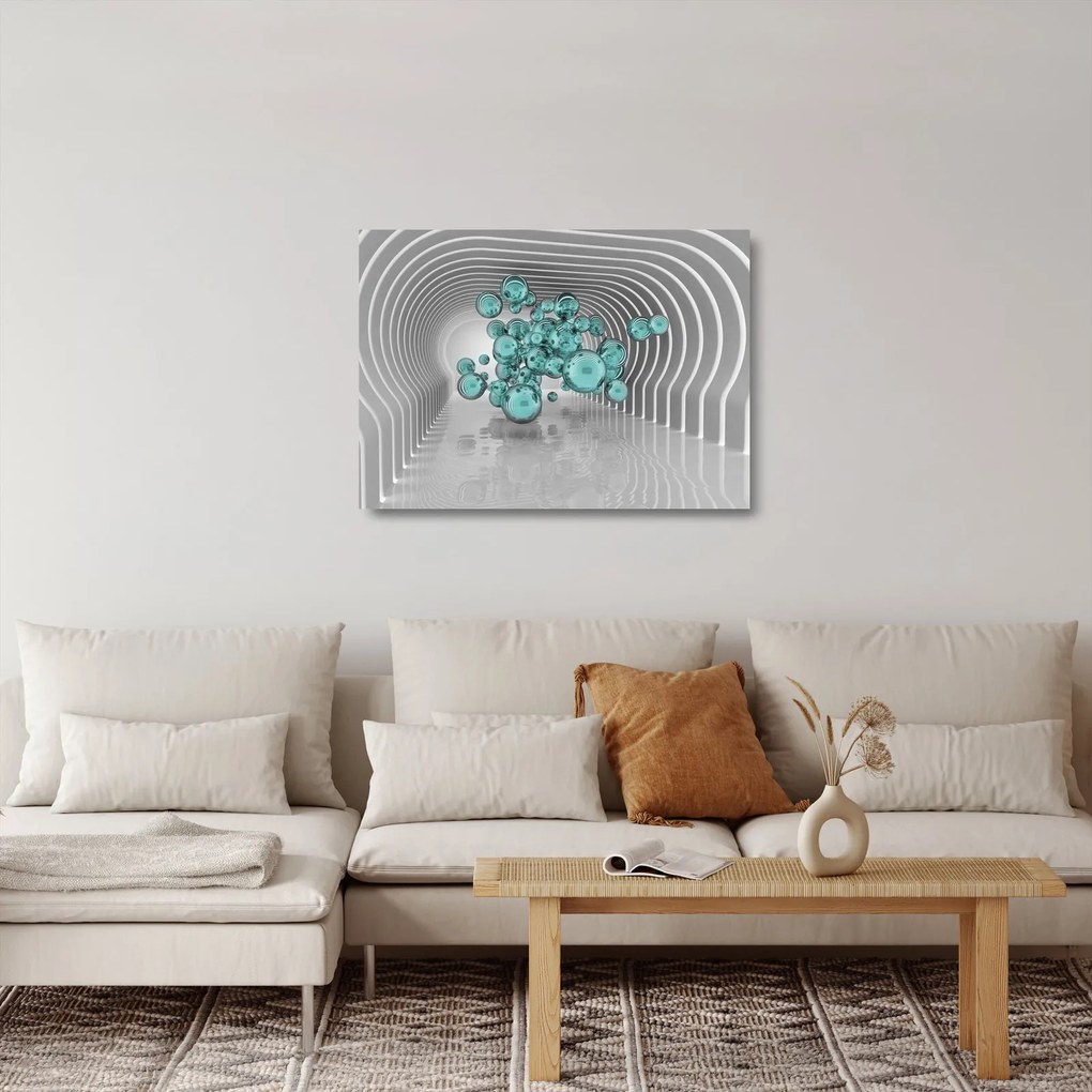 Obraz na szkle - Bąbelki (70x50 cm)