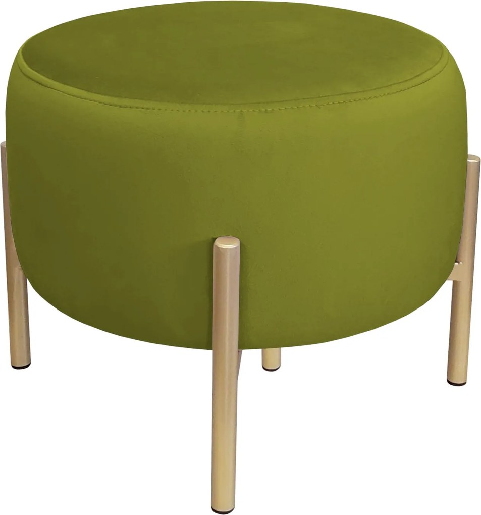 Pufa OLA loft ławka podnóżek metal : Kolor Stelaża - Złoty, Kolor tkaniny - VELVET - BL75, Typ tkaniny - Velvet