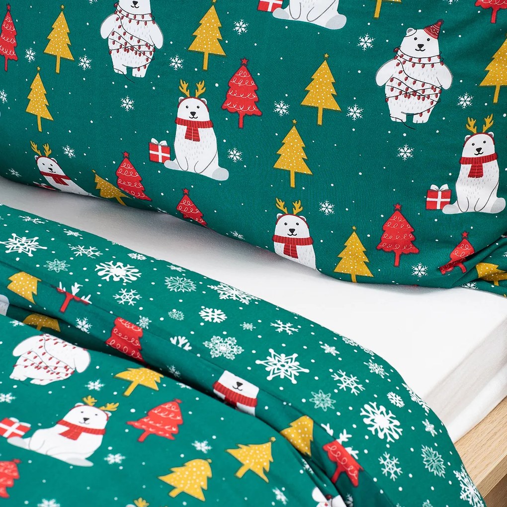 4Home Pościel bawełniana Polar Bear, 140 x 200 cm,70 x 90 cm