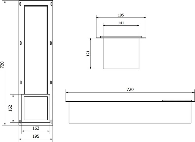 Mexen X-Wall-B magazynek na papier toaletowy, inox - 1915