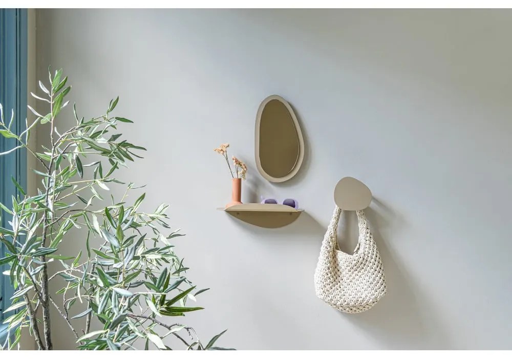 Beżowa metalowa półka 34 cm Pipa – Spinder Design