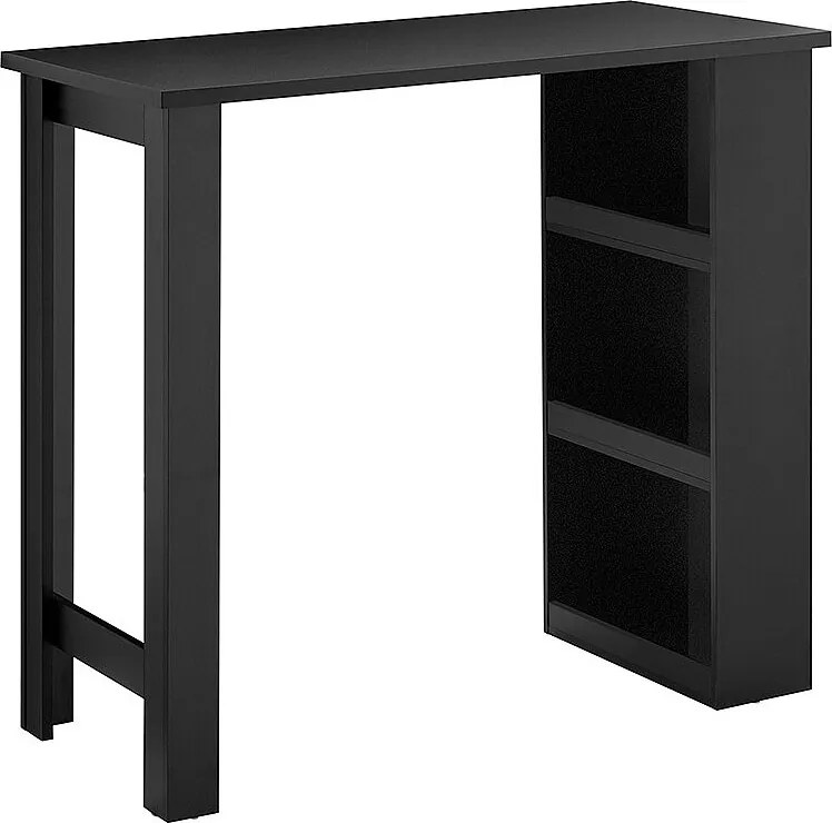 SoBuy Stół Barowy z Półkami, Nowoczesny, Czarny