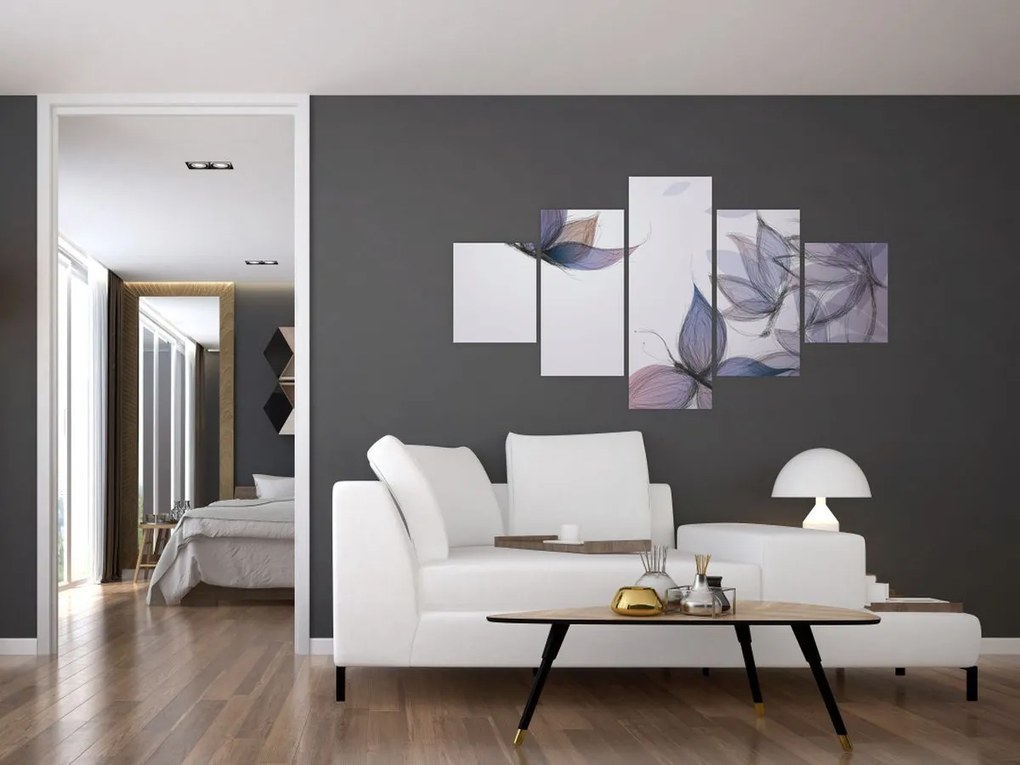 Obraz - Rysowanie motyli (125x70 cm)