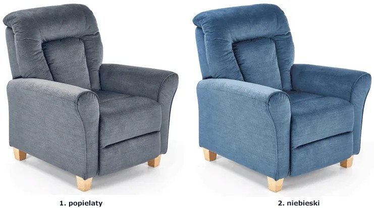 Popielaty fotel dla seniora H7-S61