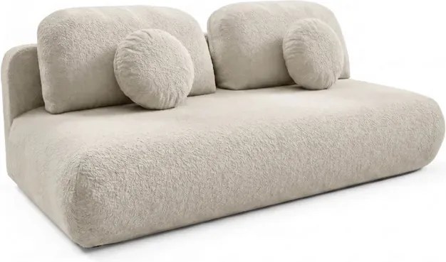Sofa BASE Rozkładana Dwuosobowa Beżowa Boucle Japandi