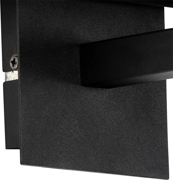 Nowoczesna lampa ścienna czarna ze złotem - VT 1