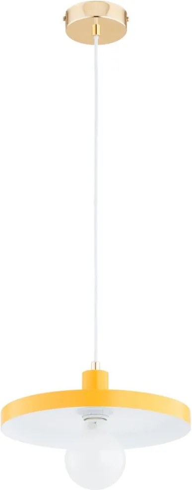 Lampa wisząca na przewodzie LITO 1xE27/15W/230V żółta