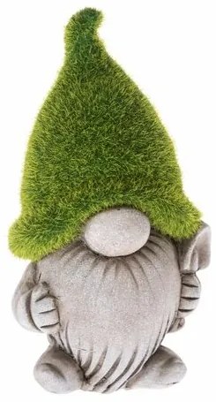 Dekoracja ogrodowa krasnal z łopatką, ceramika 10,5 x 18,5 x 8,5 cm