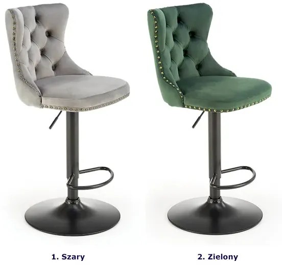 Szary hoker welurowy w stylu glamour - Forenzo