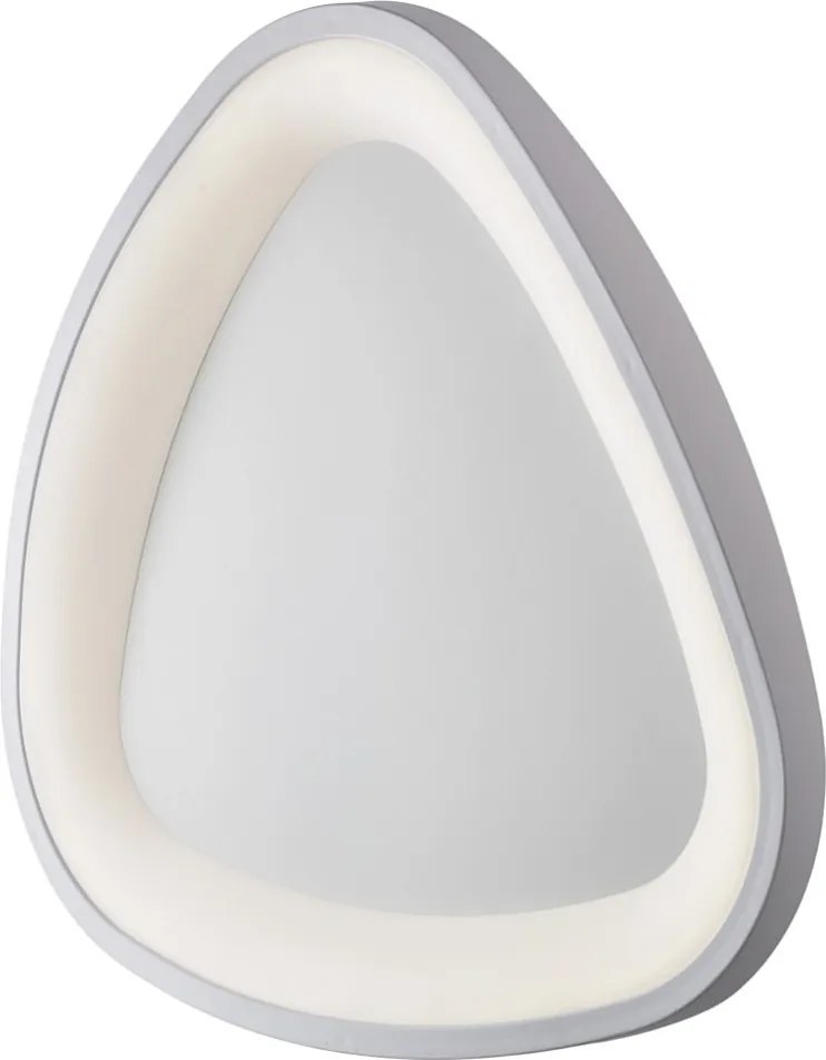 Lampa sufitowa Anna trójkątna z metalu i lakierowanego na biało aluminium ze zintegrowaną diodą LED H.7 Ø50 BL249-P50T