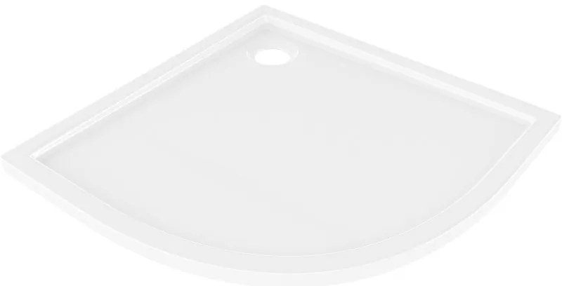Mexen Flow brodzik półokrągły slim 100 x 100 cm, biały połysk - 46Q101010