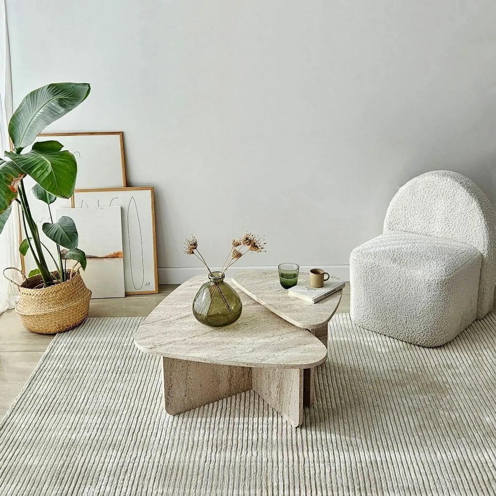 Zestaw stolików konferencyjnych Ballare Travertine, 2 szt.