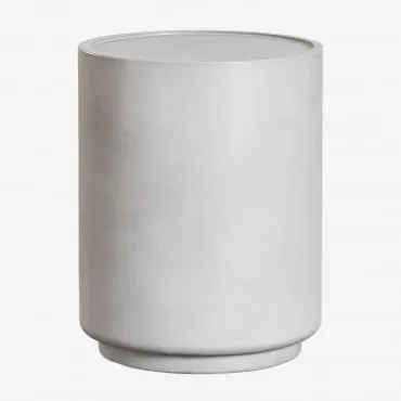 Zestaw 2 Stolików Nocnych Ø35 Cm Z Betonu Darwys Sand Grey - Sklum