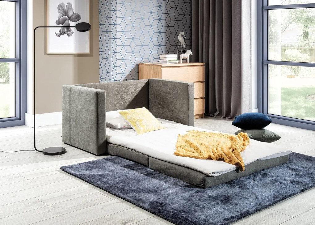 Sofa rozkładana z funkcją spania NEVA szara ELTAP