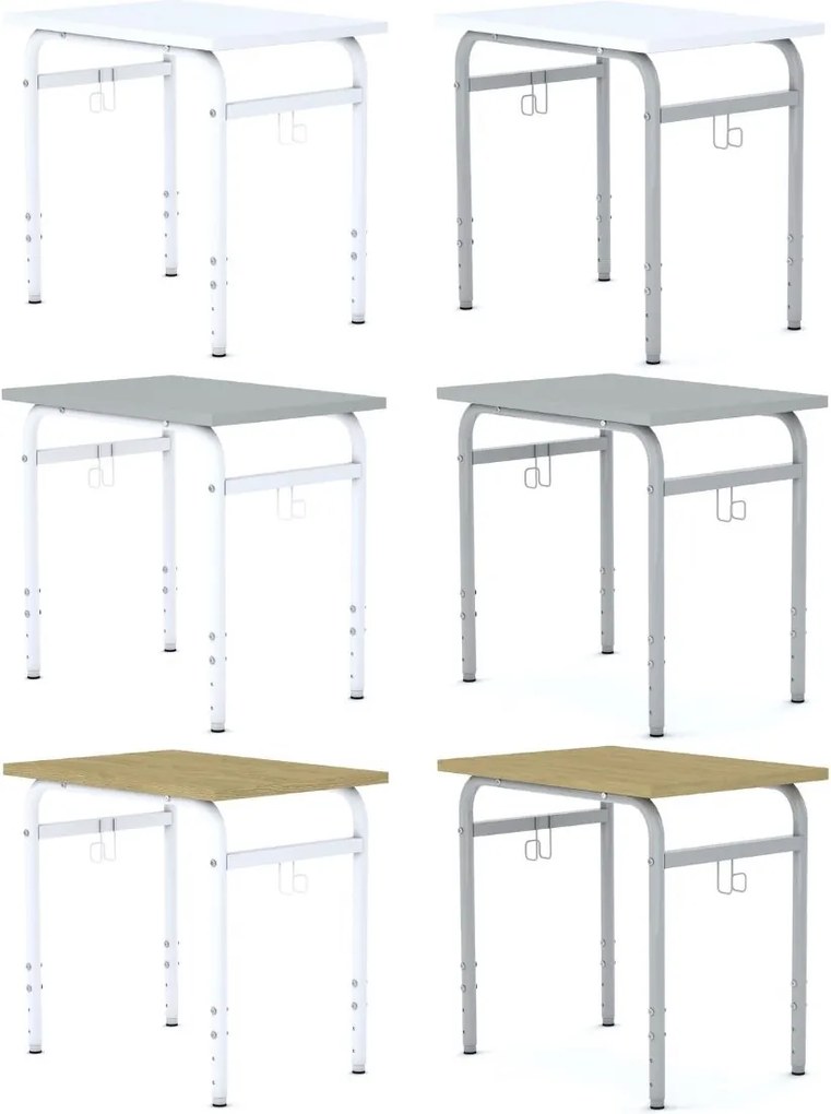 Stolik dla ucznia z regulacją wysokości Sobre prostokątny 70x50 cm