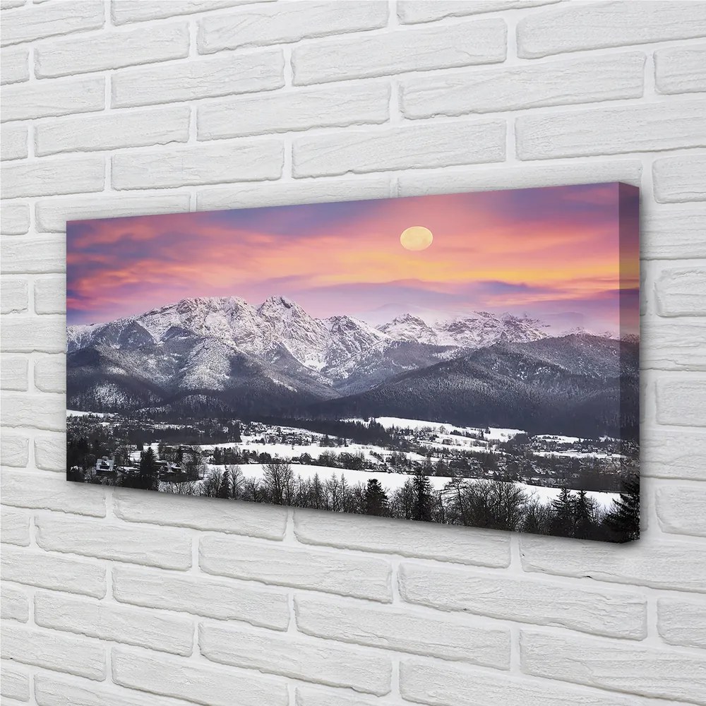 Obraz na płótnie Góry Zimą w Śniegu