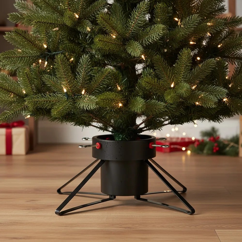 Metalowy stojak na choinkę z pojemnikiem na wodę 2 L
