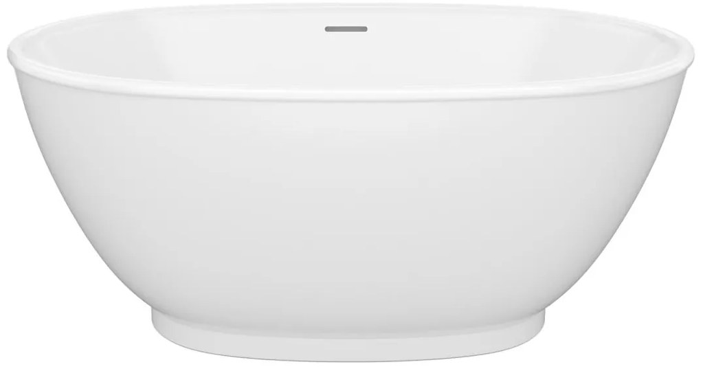 Wanna wolnostojąca owalna - 186 l - 130 x 70 x 57 cm - Biały z połyskiem - Akryl - MOBULA