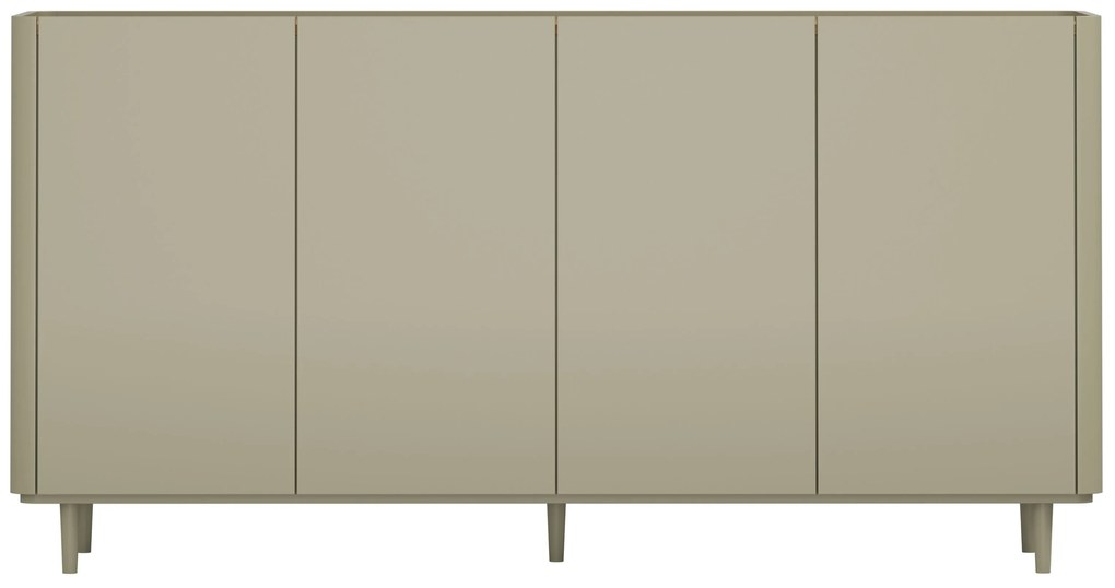 Komoda Elivo 200 cm czterodrzwiowa na nóżkach - eukaliptus / dąb baltic dune