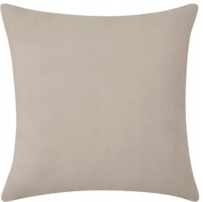 Poszewka dekoracyjna na poduszkę 40x40 miękka velvet beżowa