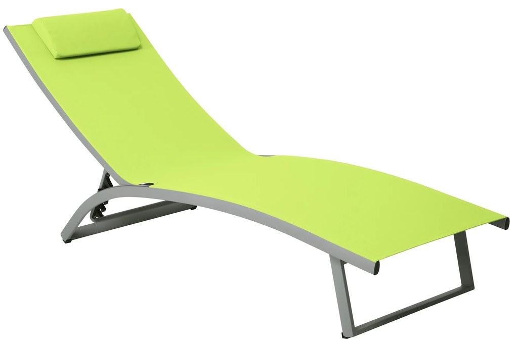 Łóżko plażowe Summer 5-pozycyjne limonka PATIO