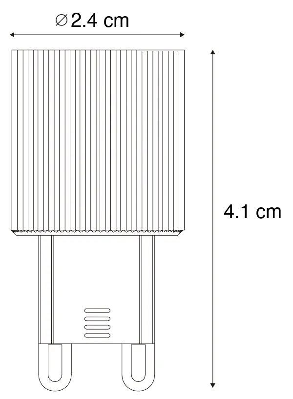 Zestaw 5 ściemnialnych 3-stopniowo żarówek LED G9 24mm 3W 300 lm 2700K