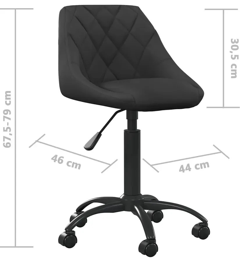 Czarny tapicerowany fotel obrotowy - Logido