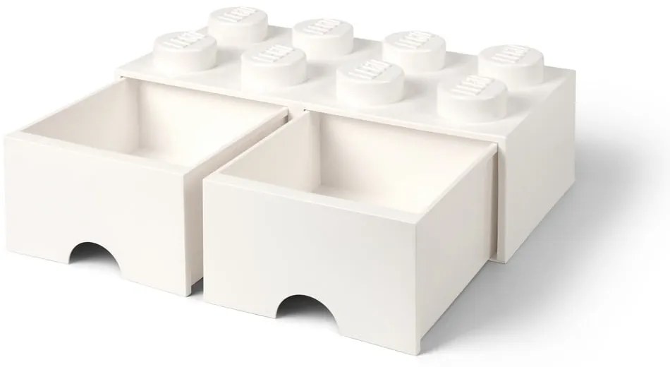 Biały pojemnik z 2 szufladami LEGO®