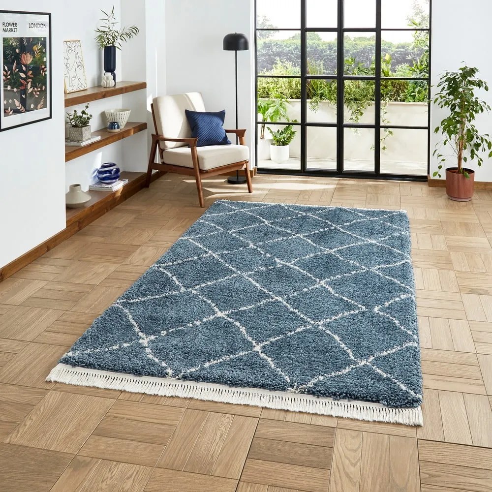 Niebieski chodnik 60x230 cm Boho – Think Rugs