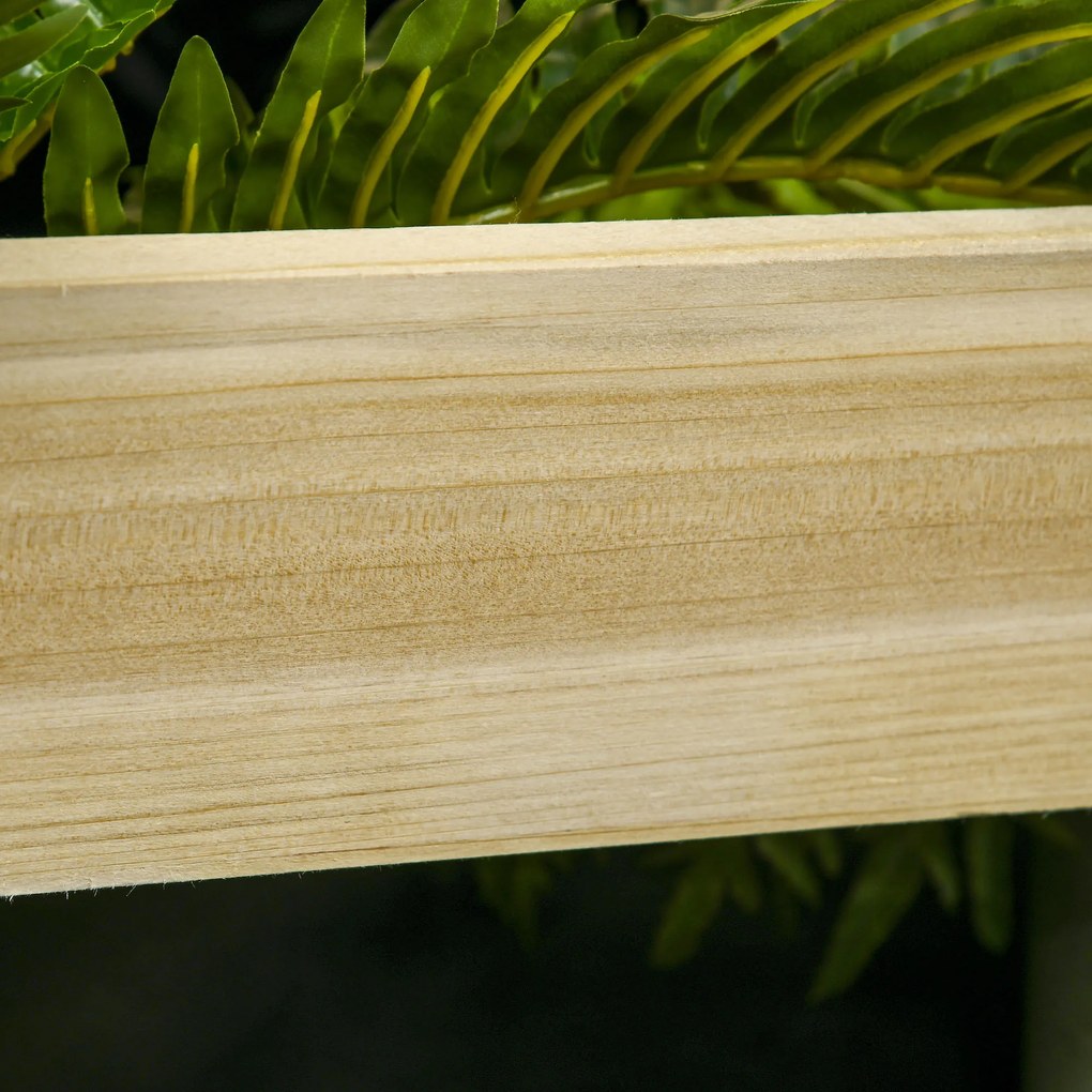 Outsunny Wysoka grządka z pergolą, 3 poziomy, Rama z drewna naturalnego, Wyściółka flizelinowa, 95 x 95 x 110 cm