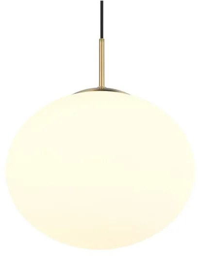 Lampa wisząca w biało-złotym kolorze ze szklanym kloszem ø 30 cm Fomento – Trio