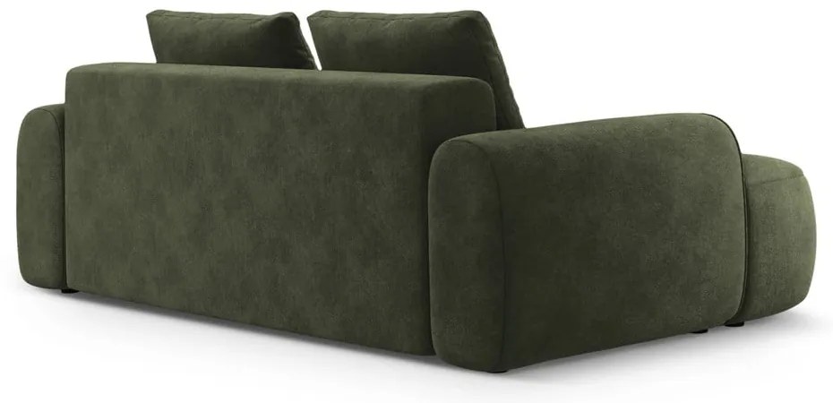 Zielona aksamitna sofa 200 cm Linz – Cosmopolitan Design