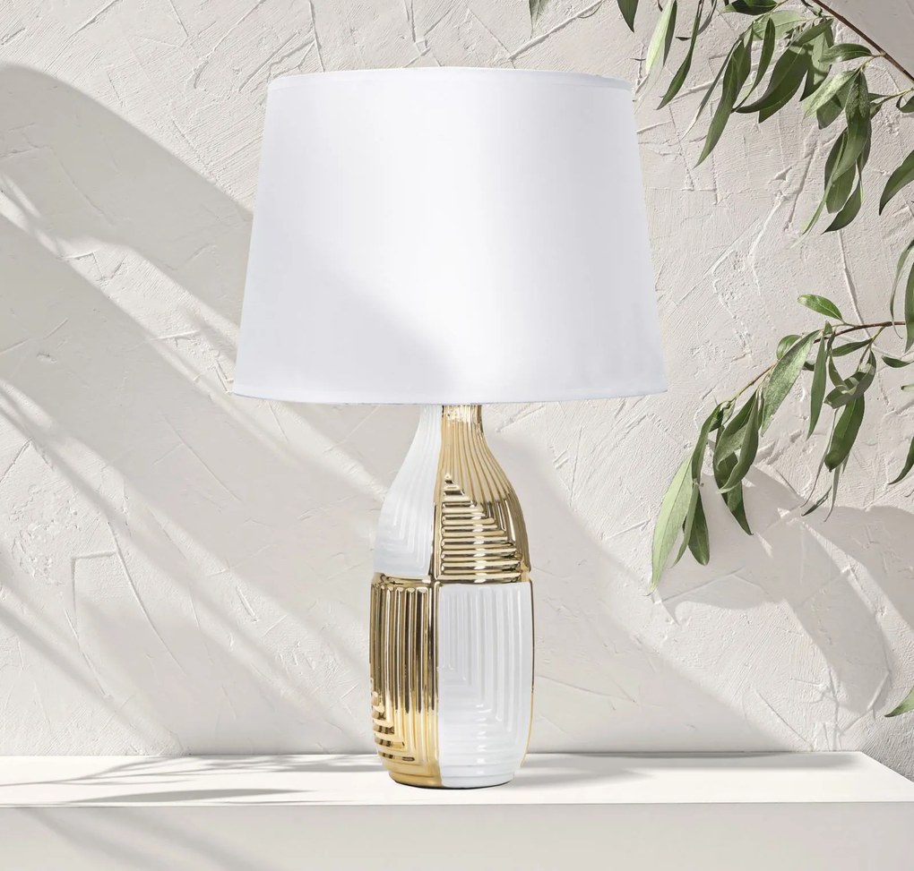 Ceramiczna lampka nocna, glamour, Ø 33 cm