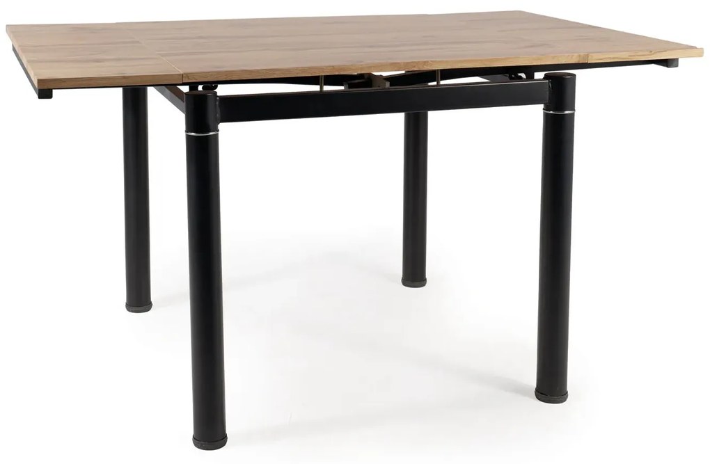 STÓŁ GD082 DĄB ARTISAN/CZARNY MAT 80(131)x80 SIGNAL