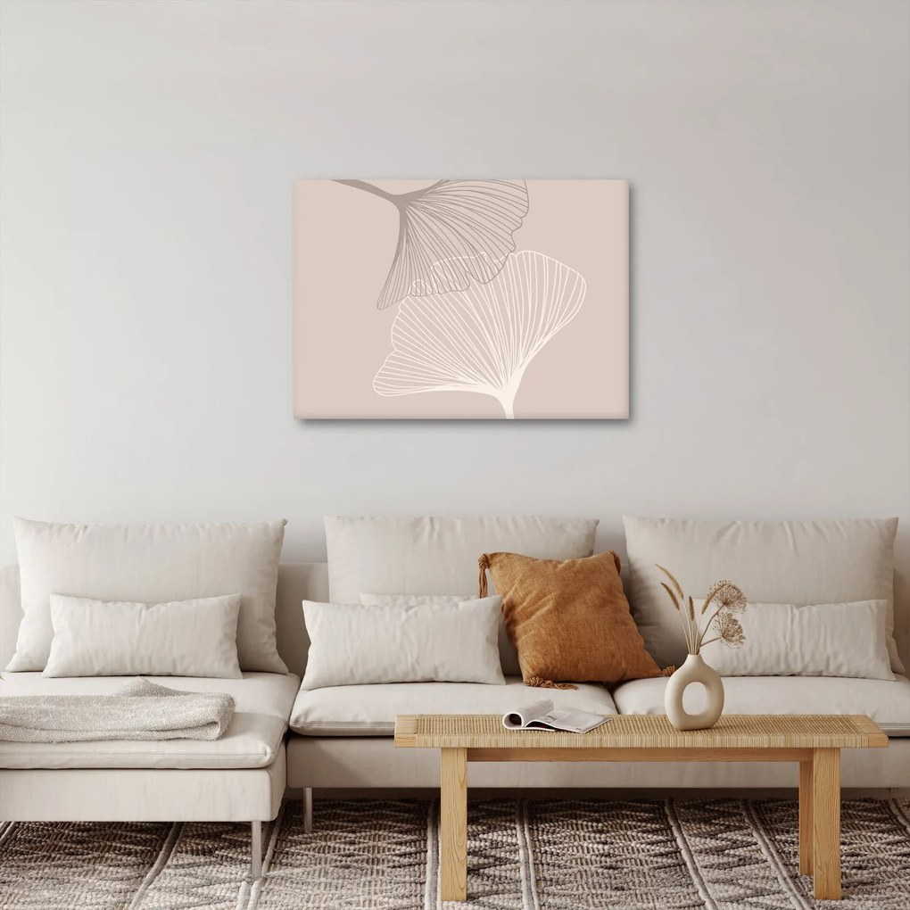 Obraz - Beżowe liście N⁰2 (70x50 cm)
