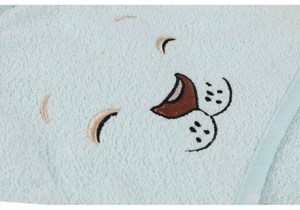 Miętowy bawełniany szlafrok dziecięcy w rozmiarze 1-2 lata Aslan – Foutastic