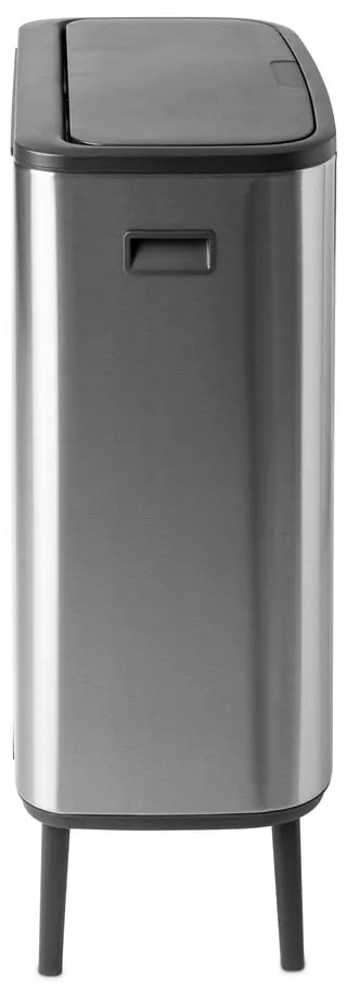 Stalowy kosz na śmieci otwierany na dotyk w kolorze matowego srebra 60 l Bo Touch Bin Hi – Brabantia