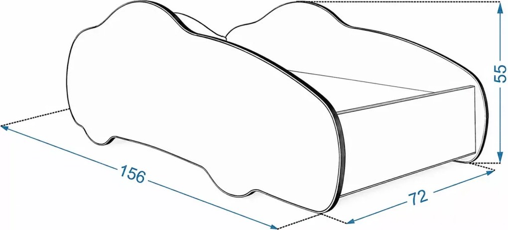 Łóżko dziecięce Spidi auto 70x140 – łóżko rajdówka dla chłopca lub dziewczynki