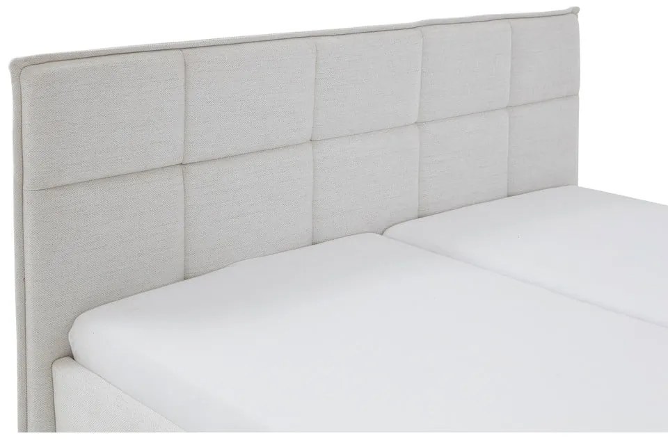 Beżowe łóżko dwuosobowe ze schowkiem ze stelażem 200x200 cm Paulo – Meise Möbel