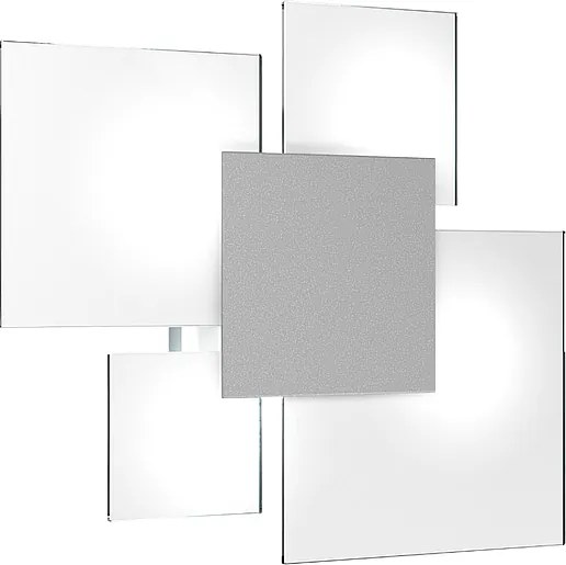 Lampa sufitowa prostokątna Toplight Upgrade 4-punktowa z oprawką GX53, struktura szaro-biała, nowoczesny design 46x42x15 cm